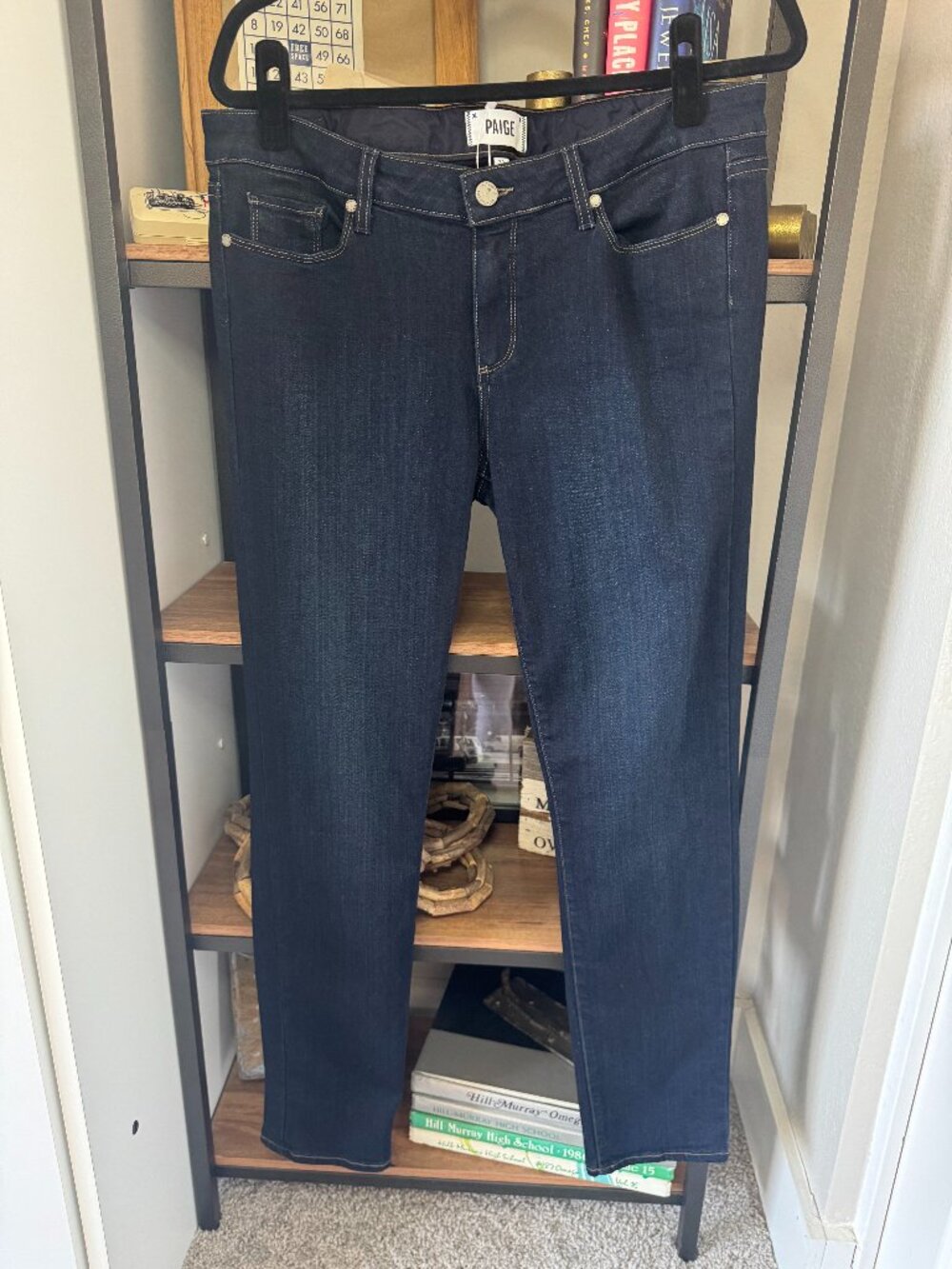 Paige Dark Wash "Skyline Skinny" Stretch Denim - Size 32